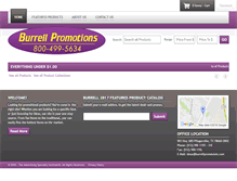 Tablet Screenshot of burrellpromotions.com